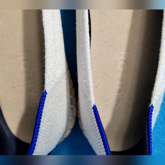 Rothys The Espadrille Boardwalk Womens Flats beige /Black Size 7 - Picture 3 of 12